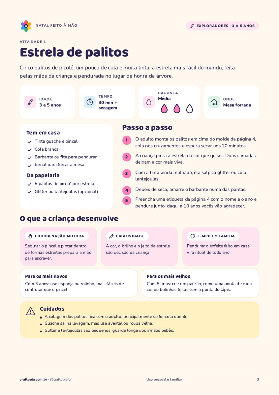 Página 2 de amostra de Natal feito à mão para exploradores