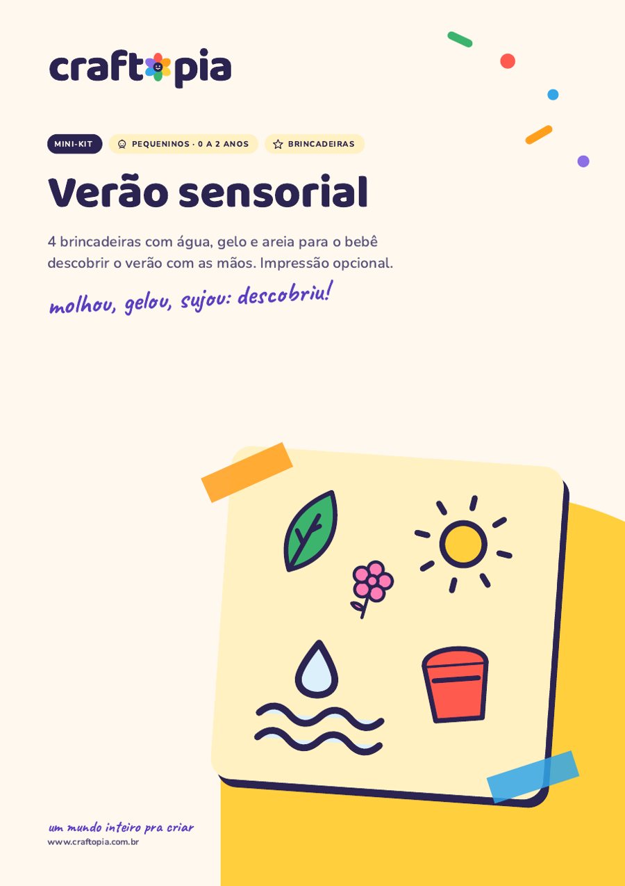 Página 1 de amostra de Verão sensorial dos pequeninos